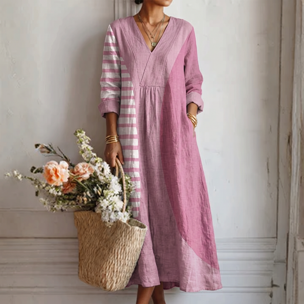 Maya Modern Abstract Print Dress