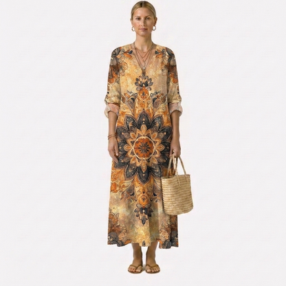 Dora Floral Dress with Natural Elegance
