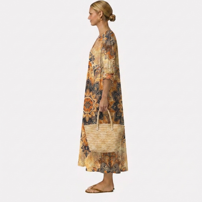 Dora Floral Dress with Natural Elegance
