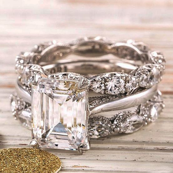 Anna | Vintage Silver Bright Layer Ring