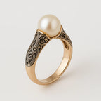 Lucia | Vintage Pearl Golden Ring