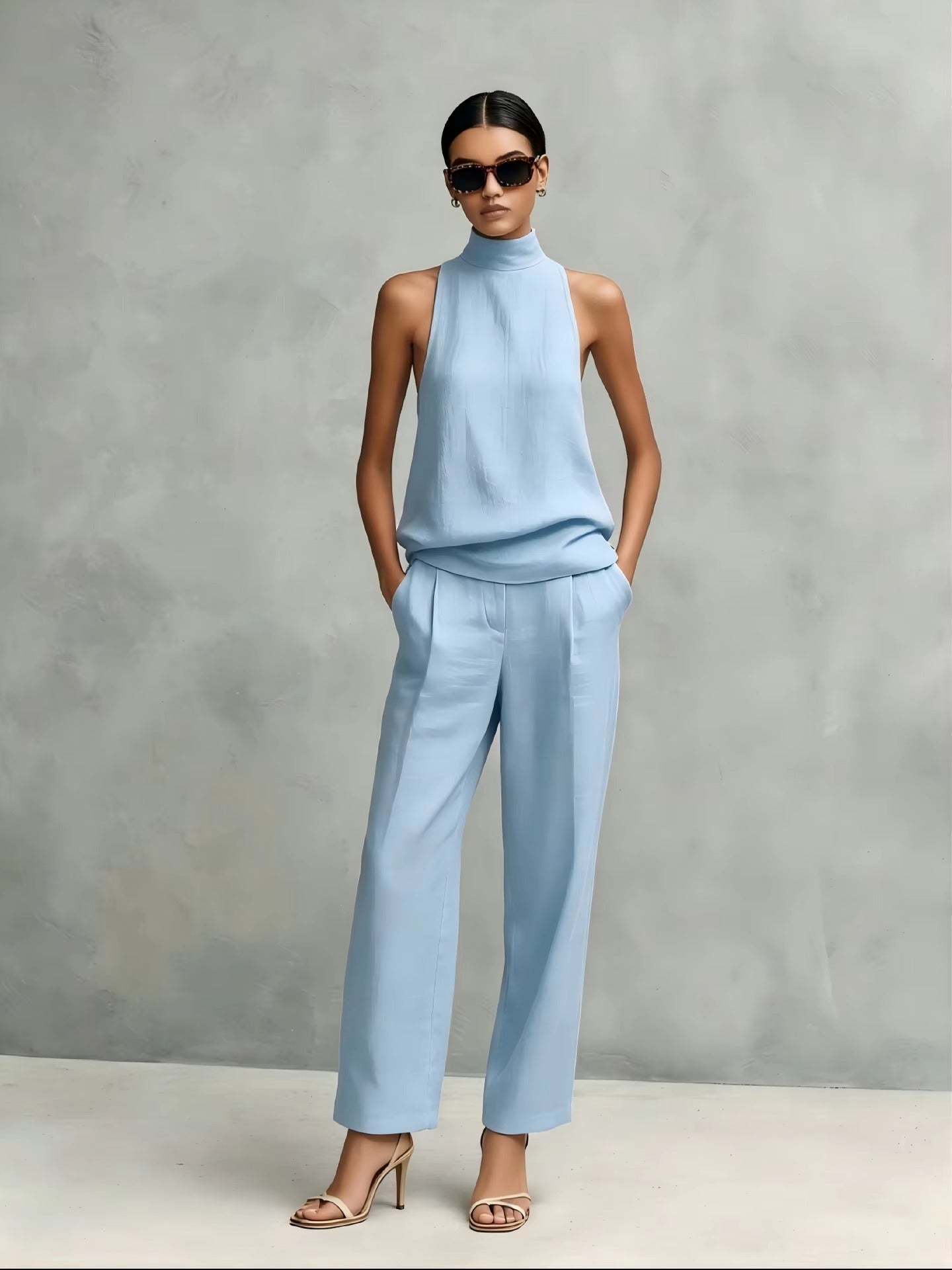 Ava | Elegant Linen Two Piece Set