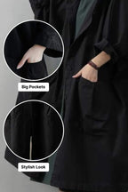 One Size Fits All Oversized Water-Resistant Windbreaker Jacket