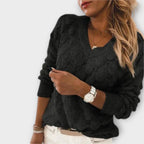 Aine - Elegant Pullover with V-neck