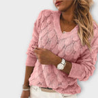 Aine - Elegant Pullover with V-neck