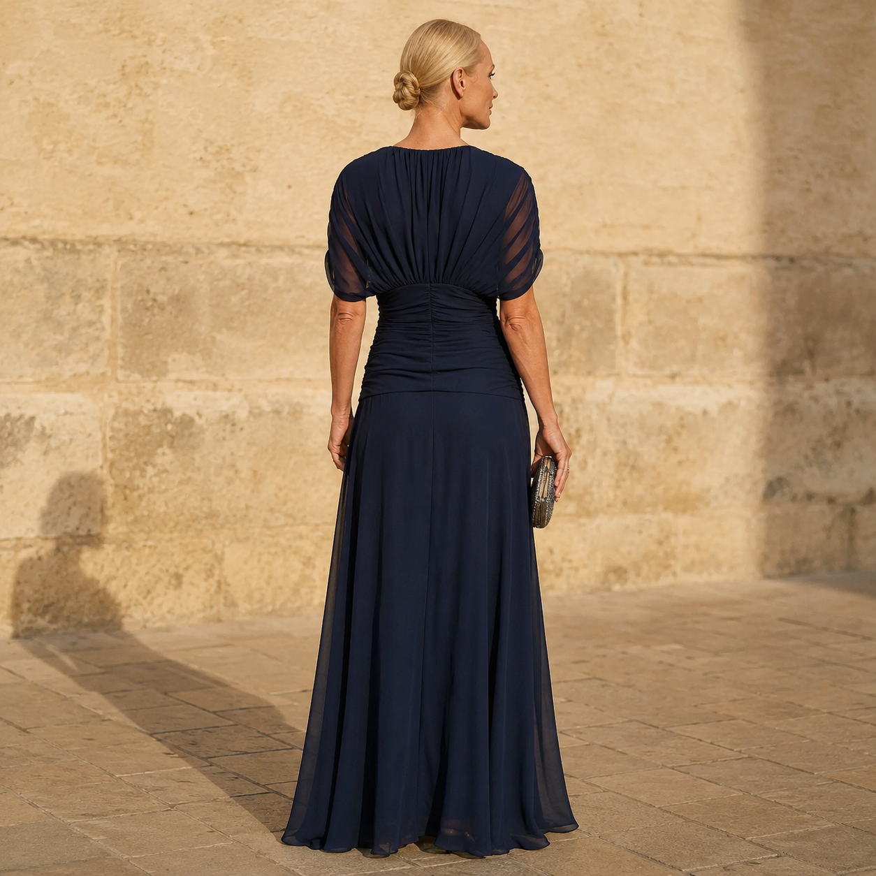 Avery | Elegant Navy Blue Dress