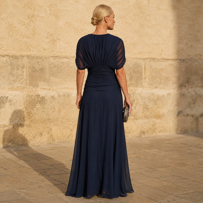 Avery | Elegant Navy Blue Dress