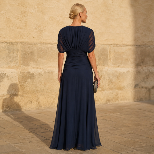 Avery | Elegant Navy Blue Dress