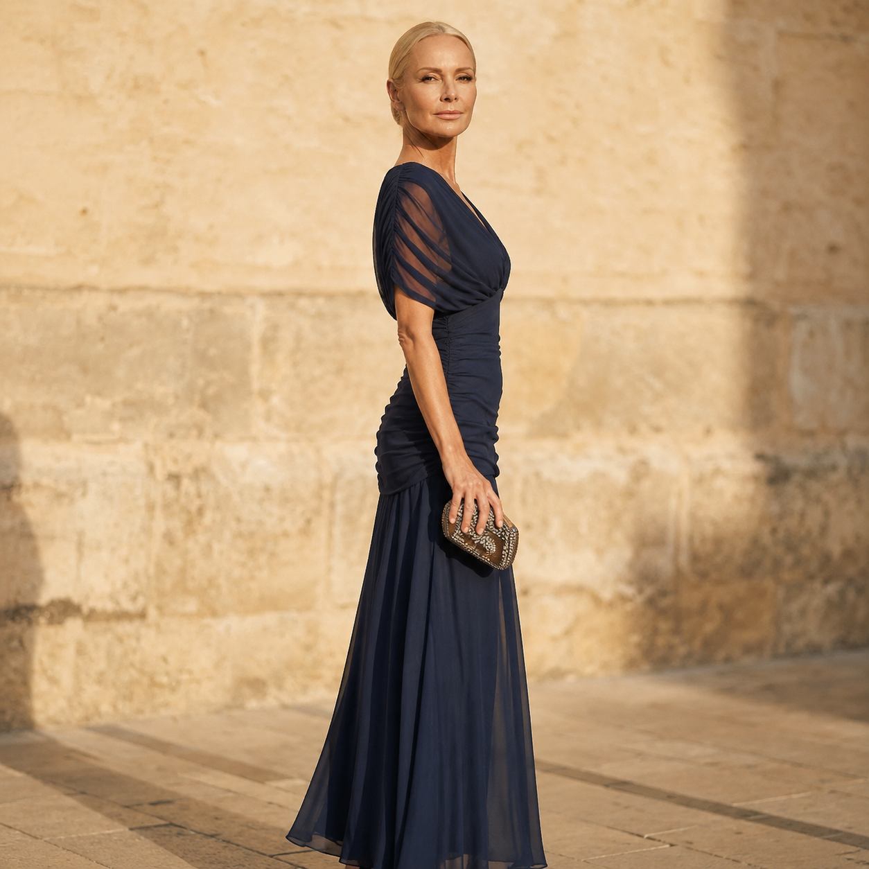 Avery | Elegant Navy Blue Dress