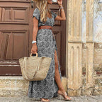 Justine | Airy Boho Maxi Dress With Matching Belt