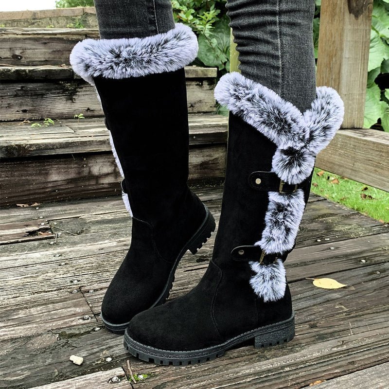 Ladies' Thick Plush Mid-Calf Snow Boots