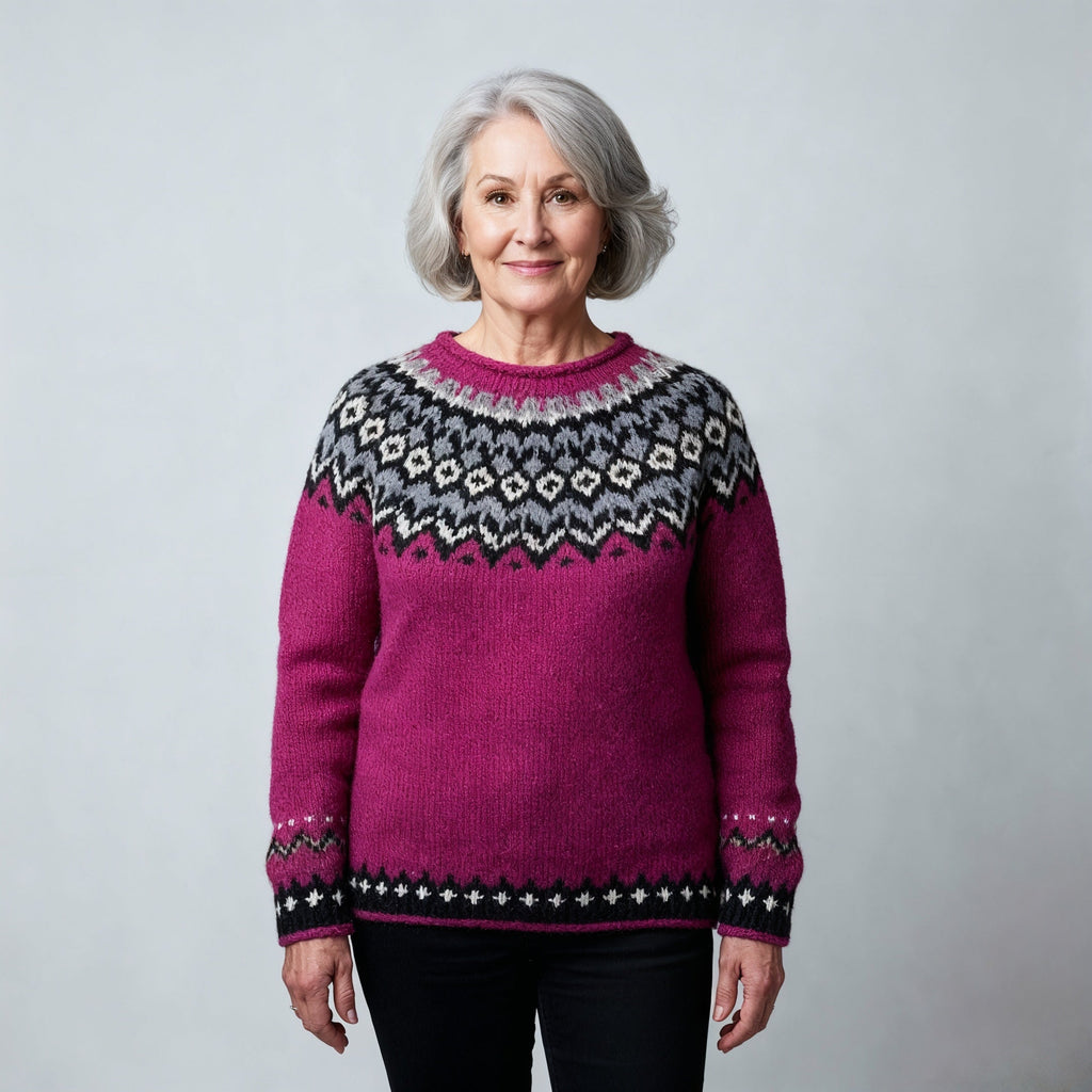 Classic Icelandic Wool Knit Sweater